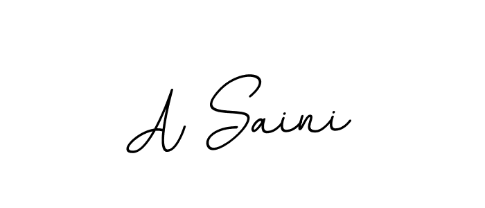 Create a beautiful signature design for name A Saini. With this signature (BallpointsItalic-DORy9) fonts, you can make a handwritten signature for free. A Saini signature style 11 images and pictures png