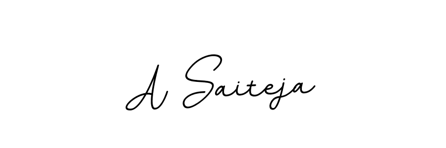Use a signature maker to create a handwritten signature online. With this signature software, you can design (BallpointsItalic-DORy9) your own signature for name A Saiteja. A Saiteja signature style 11 images and pictures png