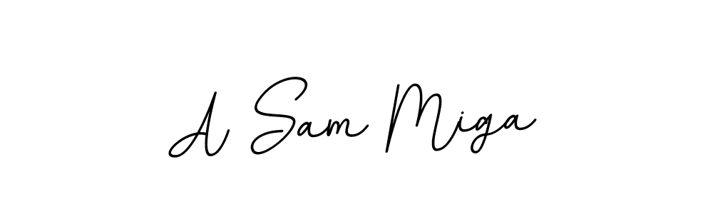 Similarly BallpointsItalic-DORy9 is the best handwritten signature design. Signature creator online .You can use it as an online autograph creator for name A Sam Miga. A Sam Miga signature style 11 images and pictures png