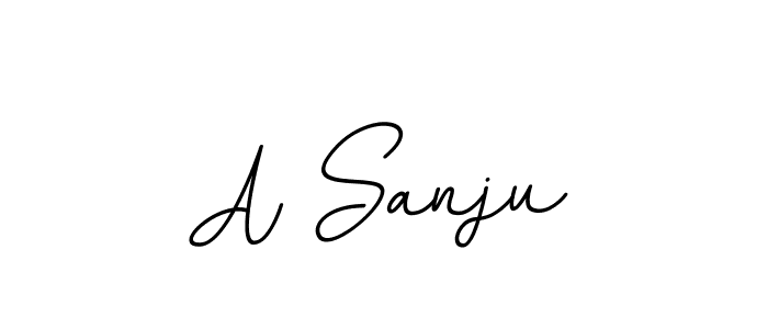 You should practise on your own different ways (BallpointsItalic-DORy9) to write your name (A Sanju) in signature. don't let someone else do it for you. A Sanju signature style 11 images and pictures png