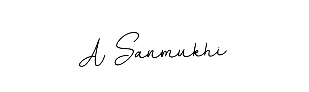 How to make A Sanmukhi name signature. Use BallpointsItalic-DORy9 style for creating short signs online. This is the latest handwritten sign. A Sanmukhi signature style 11 images and pictures png