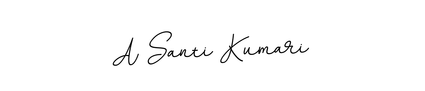 How to make A Santi Kumari name signature. Use BallpointsItalic-DORy9 style for creating short signs online. This is the latest handwritten sign. A Santi Kumari signature style 11 images and pictures png