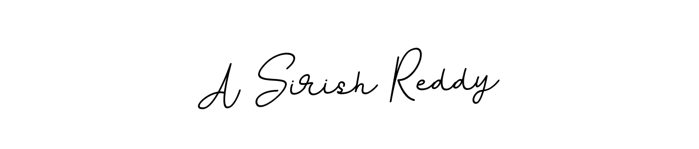 How to make A Sirish Reddy name signature. Use BallpointsItalic-DORy9 style for creating short signs online. This is the latest handwritten sign. A Sirish Reddy signature style 11 images and pictures png