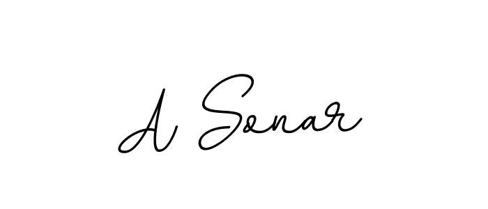 How to make A Sonar name signature. Use BallpointsItalic-DORy9 style for creating short signs online. This is the latest handwritten sign. A Sonar signature style 11 images and pictures png