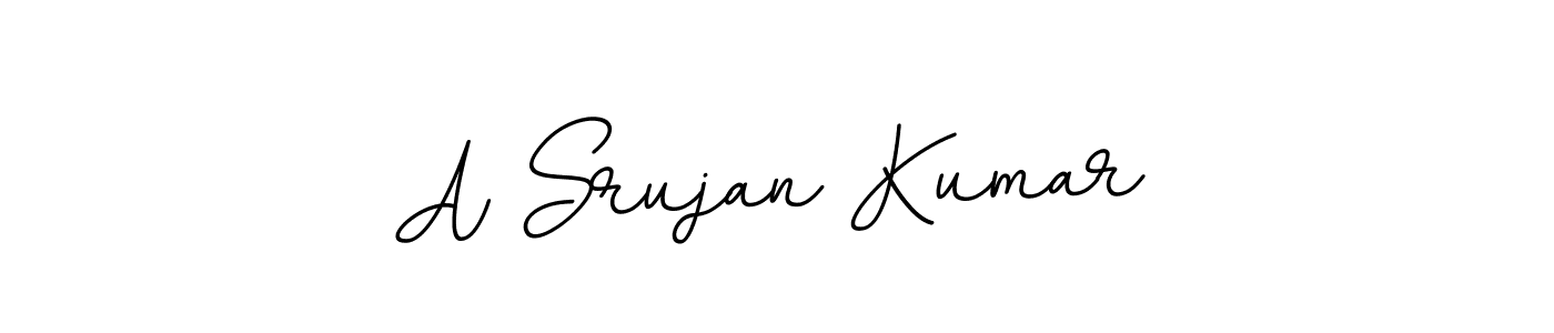 Use a signature maker to create a handwritten signature online. With this signature software, you can design (BallpointsItalic-DORy9) your own signature for name A Srujan Kumar. A Srujan Kumar signature style 11 images and pictures png