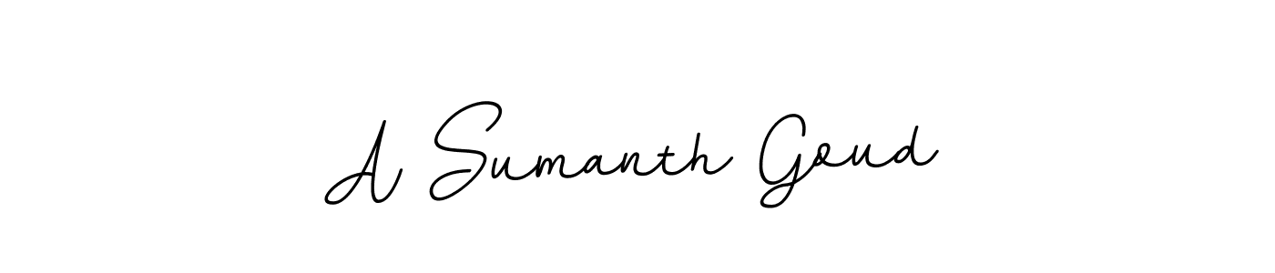 This is the best signature style for the A Sumanth Goud name. Also you like these signature font (BallpointsItalic-DORy9). Mix name signature. A Sumanth Goud signature style 11 images and pictures png