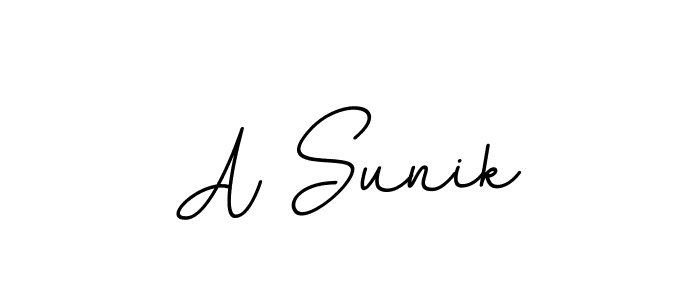 A Sunik stylish signature style. Best Handwritten Sign (BallpointsItalic-DORy9) for my name. Handwritten Signature Collection Ideas for my name A Sunik. A Sunik signature style 11 images and pictures png