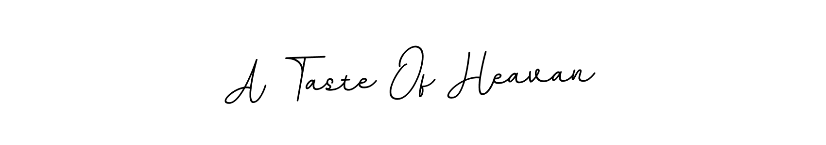 Use a signature maker to create a handwritten signature online. With this signature software, you can design (BallpointsItalic-DORy9) your own signature for name A Taste Of Heavan. A Taste Of Heavan signature style 11 images and pictures png