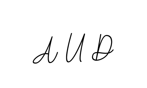 Similarly BallpointsItalic-DORy9 is the best handwritten signature design. Signature creator online .You can use it as an online autograph creator for name A U D. A U D signature style 11 images and pictures png