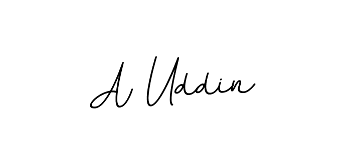 How to make A Uddin name signature. Use BallpointsItalic-DORy9 style for creating short signs online. This is the latest handwritten sign. A Uddin signature style 11 images and pictures png