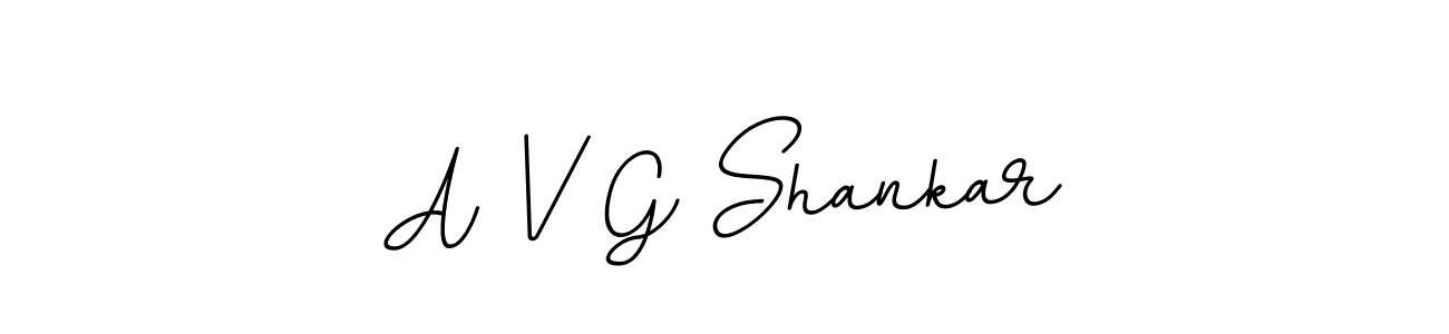 You should practise on your own different ways (BallpointsItalic-DORy9) to write your name (A V G Shankar) in signature. don't let someone else do it for you. A V G Shankar signature style 11 images and pictures png