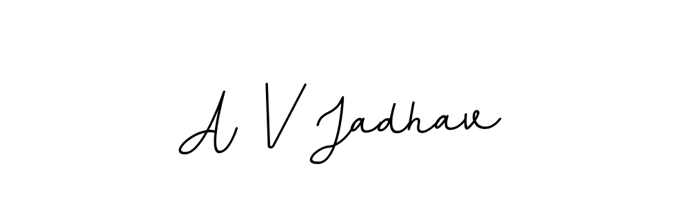 You should practise on your own different ways (BallpointsItalic-DORy9) to write your name (A V Jadhav) in signature. don't let someone else do it for you. A V Jadhav signature style 11 images and pictures png