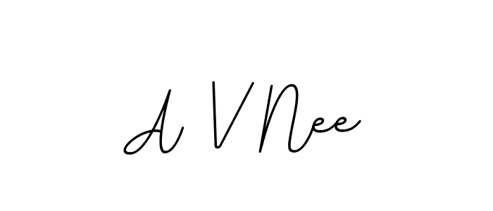 How to make A V Nee name signature. Use BallpointsItalic-DORy9 style for creating short signs online. This is the latest handwritten sign. A V Nee signature style 11 images and pictures png