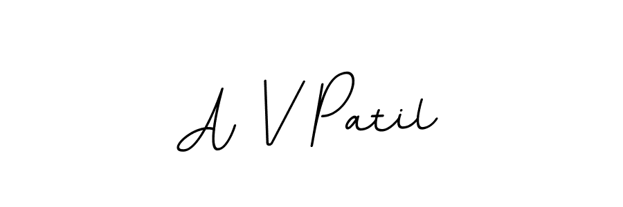 A V Patil stylish signature style. Best Handwritten Sign (BallpointsItalic-DORy9) for my name. Handwritten Signature Collection Ideas for my name A V Patil. A V Patil signature style 11 images and pictures png