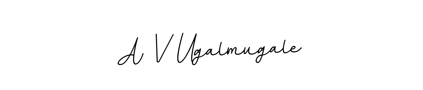 Use a signature maker to create a handwritten signature online. With this signature software, you can design (BallpointsItalic-DORy9) your own signature for name A V Ugalmugale. A V Ugalmugale signature style 11 images and pictures png