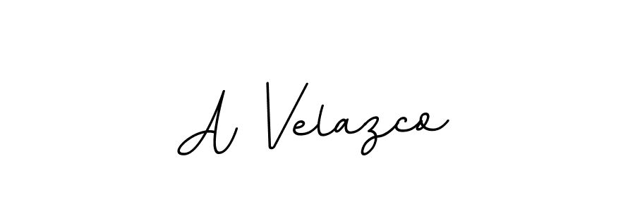 How to make A Velazco name signature. Use BallpointsItalic-DORy9 style for creating short signs online. This is the latest handwritten sign. A Velazco signature style 11 images and pictures png