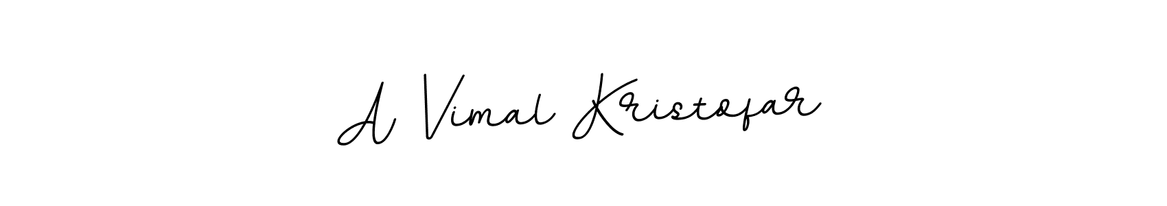 This is the best signature style for the A Vimal Kristofar name. Also you like these signature font (BallpointsItalic-DORy9). Mix name signature. A Vimal Kristofar signature style 11 images and pictures png