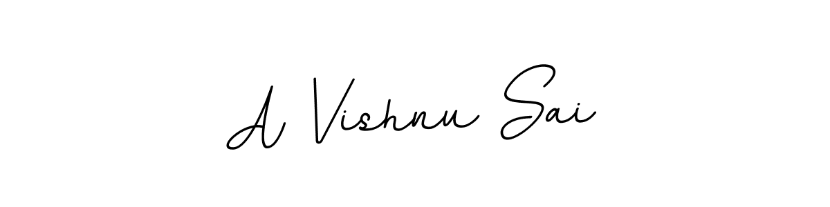 How to make A Vishnu Sai name signature. Use BallpointsItalic-DORy9 style for creating short signs online. This is the latest handwritten sign. A Vishnu Sai signature style 11 images and pictures png