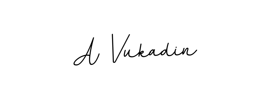 Make a beautiful signature design for name A Vukadin. With this signature (BallpointsItalic-DORy9) style, you can create a handwritten signature for free. A Vukadin signature style 11 images and pictures png