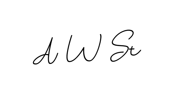 Use a signature maker to create a handwritten signature online. With this signature software, you can design (BallpointsItalic-DORy9) your own signature for name A W St. A W St signature style 11 images and pictures png