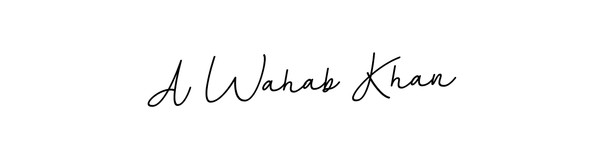 A Wahab Khan stylish signature style. Best Handwritten Sign (BallpointsItalic-DORy9) for my name. Handwritten Signature Collection Ideas for my name A Wahab Khan. A Wahab Khan signature style 11 images and pictures png