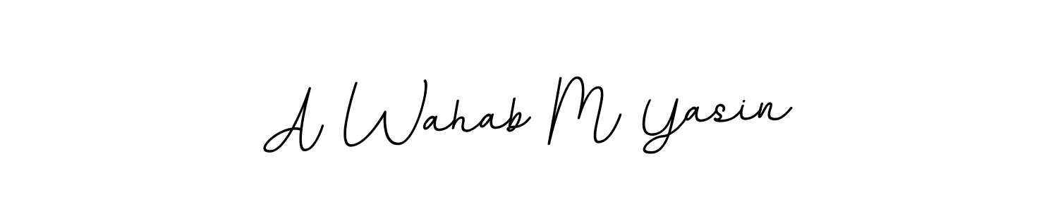 You can use this online signature creator to create a handwritten signature for the name A Wahab M Yasin. This is the best online autograph maker. A Wahab M Yasin signature style 11 images and pictures png