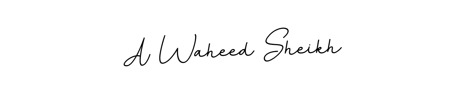 The best way (BallpointsItalic-DORy9) to make a short signature is to pick only two or three words in your name. The name A Waheed Sheikh include a total of six letters. For converting this name. A Waheed Sheikh signature style 11 images and pictures png