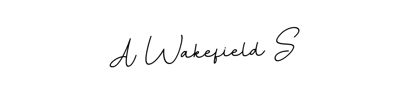 Use a signature maker to create a handwritten signature online. With this signature software, you can design (BallpointsItalic-DORy9) your own signature for name A Wakefield S. A Wakefield S signature style 11 images and pictures png