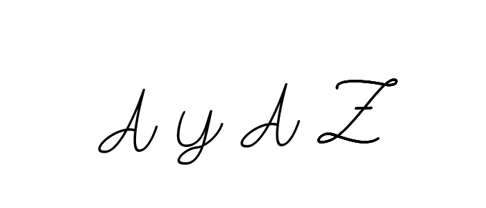 Design your own signature with our free online signature maker. With this signature software, you can create a handwritten (BallpointsItalic-DORy9) signature for name A Y A Z. A Y A Z signature style 11 images and pictures png