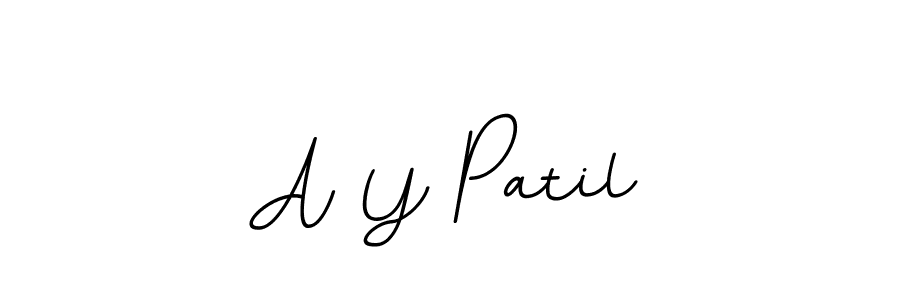 Use a signature maker to create a handwritten signature online. With this signature software, you can design (BallpointsItalic-DORy9) your own signature for name A Y Patil. A Y Patil signature style 11 images and pictures png