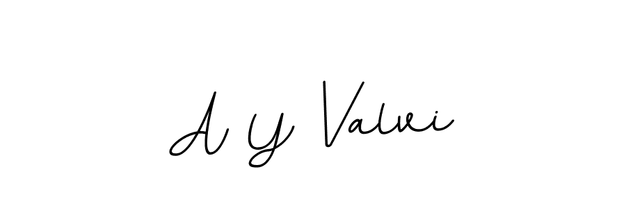 Design your own signature with our free online signature maker. With this signature software, you can create a handwritten (BallpointsItalic-DORy9) signature for name A Y Valvi. A Y Valvi signature style 11 images and pictures png