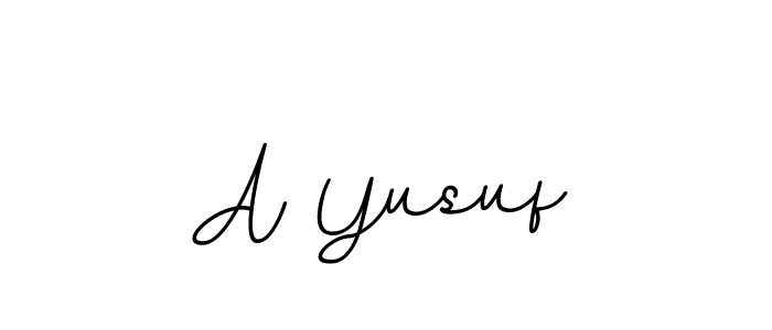 You should practise on your own different ways (BallpointsItalic-DORy9) to write your name (A Yusuf) in signature. don't let someone else do it for you. A Yusuf signature style 11 images and pictures png