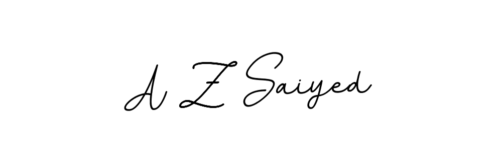 Use a signature maker to create a handwritten signature online. With this signature software, you can design (BallpointsItalic-DORy9) your own signature for name A Z Saiyed. A Z Saiyed signature style 11 images and pictures png