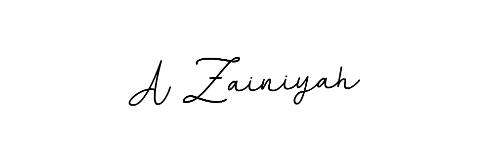 It looks lik you need a new signature style for name A Zainiyah. Design unique handwritten (BallpointsItalic-DORy9) signature with our free signature maker in just a few clicks. A Zainiyah signature style 11 images and pictures png