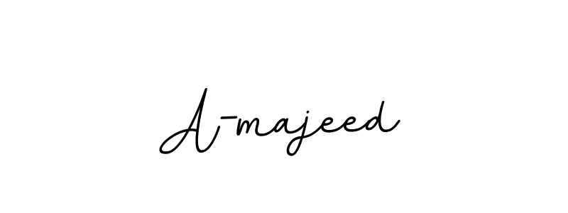 How to make A-majeed name signature. Use BallpointsItalic-DORy9 style for creating short signs online. This is the latest handwritten sign. A-majeed signature style 11 images and pictures png