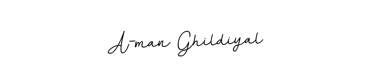 Create a beautiful signature design for name A-man Ghildiyal. With this signature (BallpointsItalic-DORy9) fonts, you can make a handwritten signature for free. A-man Ghildiyal signature style 11 images and pictures png