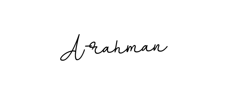 Create a beautiful signature design for name A-rahman. With this signature (BallpointsItalic-DORy9) fonts, you can make a handwritten signature for free. A-rahman signature style 11 images and pictures png