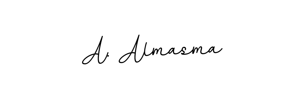 Design your own signature with our free online signature maker. With this signature software, you can create a handwritten (BallpointsItalic-DORy9) signature for name A. Almasma. A. Almasma signature style 11 images and pictures png
