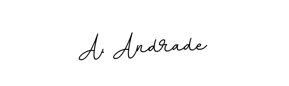 How to make A. Andrade name signature. Use BallpointsItalic-DORy9 style for creating short signs online. This is the latest handwritten sign. A. Andrade signature style 11 images and pictures png