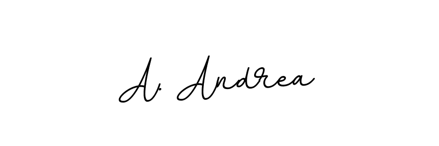 How to make A. Andrea name signature. Use BallpointsItalic-DORy9 style for creating short signs online. This is the latest handwritten sign. A. Andrea signature style 11 images and pictures png