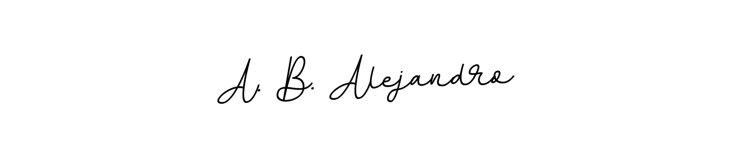 This is the best signature style for the A. B. Alejandro name. Also you like these signature font (BallpointsItalic-DORy9). Mix name signature. A. B. Alejandro signature style 11 images and pictures png