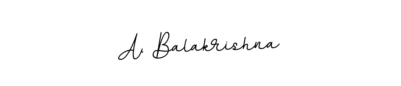 Design your own signature with our free online signature maker. With this signature software, you can create a handwritten (BallpointsItalic-DORy9) signature for name A. Balakrishna. A. Balakrishna signature style 11 images and pictures png