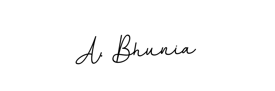 The best way (BallpointsItalic-DORy9) to make a short signature is to pick only two or three words in your name. The name A. Bhunia include a total of six letters. For converting this name. A. Bhunia signature style 11 images and pictures png