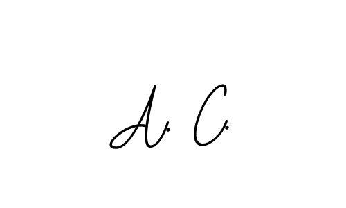 How to make A. C. name signature. Use BallpointsItalic-DORy9 style for creating short signs online. This is the latest handwritten sign. A. C. signature style 11 images and pictures png