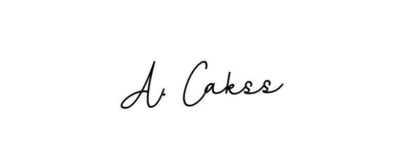 How to make A. Cakss name signature. Use BallpointsItalic-DORy9 style for creating short signs online. This is the latest handwritten sign. A. Cakss signature style 11 images and pictures png