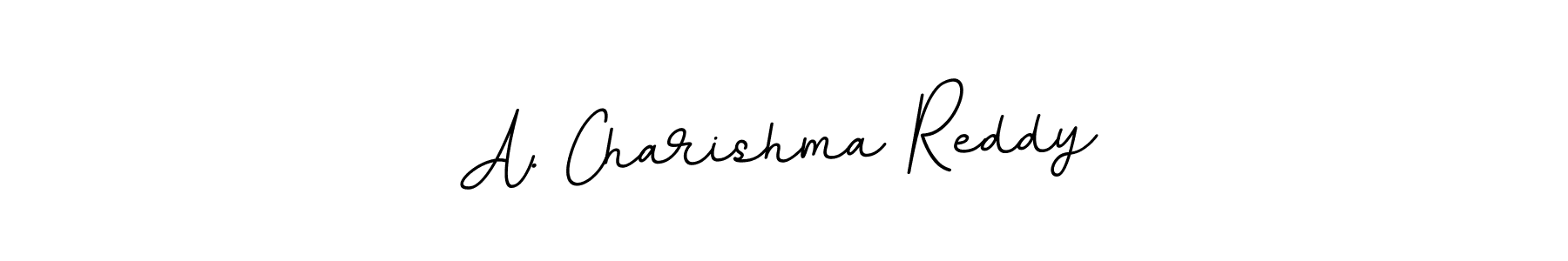 Design your own signature with our free online signature maker. With this signature software, you can create a handwritten (BallpointsItalic-DORy9) signature for name A. Charishma Reddy. A. Charishma Reddy signature style 11 images and pictures png