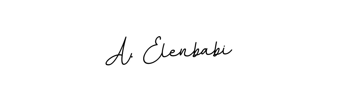 Use a signature maker to create a handwritten signature online. With this signature software, you can design (BallpointsItalic-DORy9) your own signature for name A. Elenbabi. A. Elenbabi signature style 11 images and pictures png