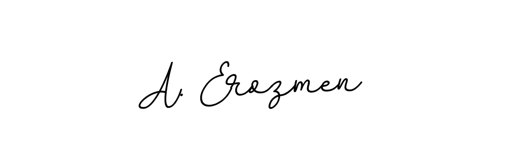 Use a signature maker to create a handwritten signature online. With this signature software, you can design (BallpointsItalic-DORy9) your own signature for name A. Erozmen. A. Erozmen signature style 11 images and pictures png