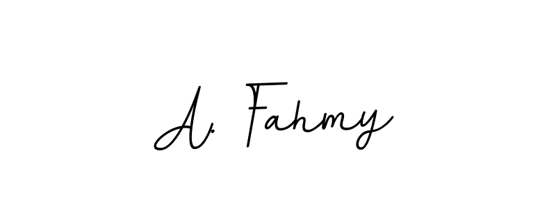 Use a signature maker to create a handwritten signature online. With this signature software, you can design (BallpointsItalic-DORy9) your own signature for name A. Fahmy. A. Fahmy signature style 11 images and pictures png