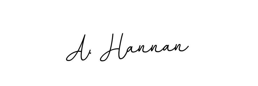 Use a signature maker to create a handwritten signature online. With this signature software, you can design (BallpointsItalic-DORy9) your own signature for name A. Hannan. A. Hannan signature style 11 images and pictures png